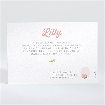 Dankeskarte Einschulung Sanfter Schulbeginn - Vue 2