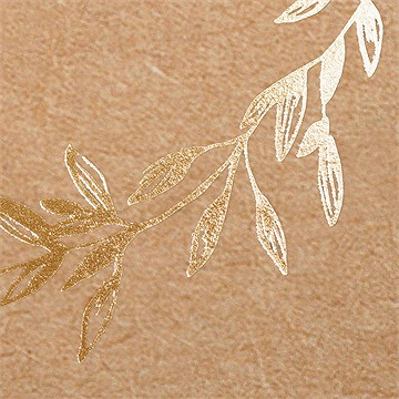 Trauerdanksagung kraftprägung - gold - Vue 2