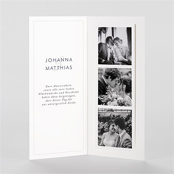 Dankeskarte Hochzeit blühender zweig - fotostreifen - Vue 2