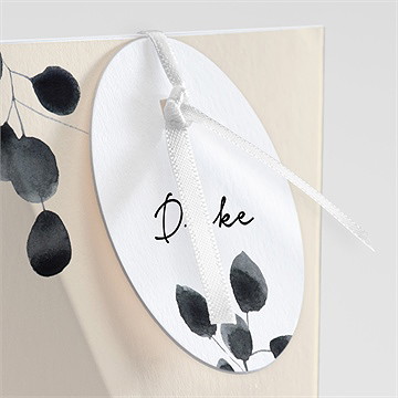 Geschenkbox Hochzeit aquarell in schwarz -schachtel - Vue 2