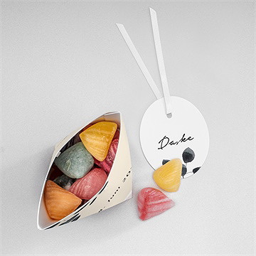 Geschenkbox Hochzeit aquarell in schwarz -schachtel - Vue 3