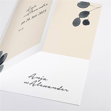 Kirchenheft Hochzeit aquarell in schwarz - Vue 2