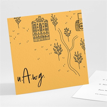 Antwortkarte Hochzeit bohemian chic