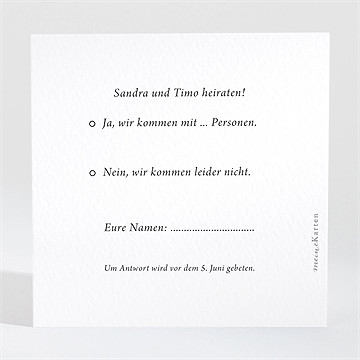 Antwortkarte Hochzeit bohemian chic - Vue 2