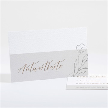 Antwortkarte Hochzeit elegante skizze