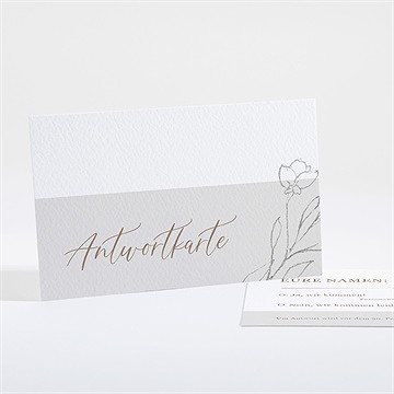 Antwortkarte Hochzeit elegante skizze