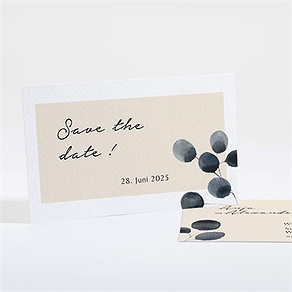 Save the Date Karte aquarell in schwarz