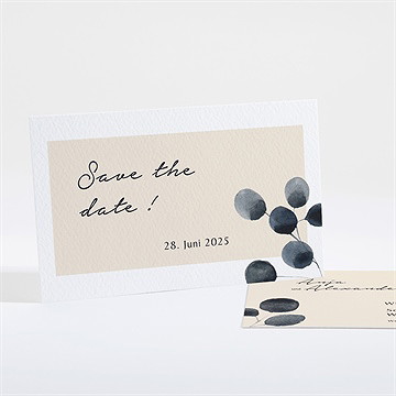 Save The Date Karte Aquarell In Schwarz