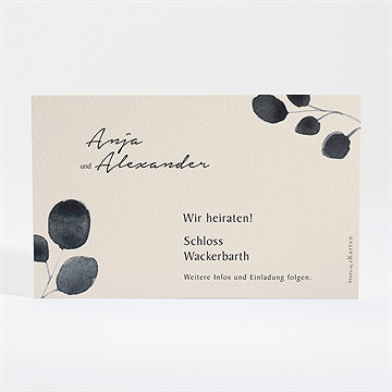 Save The Date Karte Aquarell In Schwarz - Vue 2