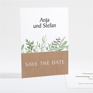 Save the Date Karte zierliches laub