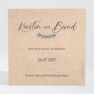 Save the Date Karte wir beide - Vue 2