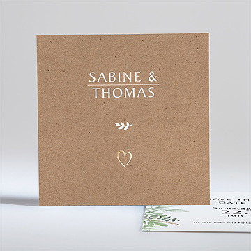 Save the Date Karte power of love - gold