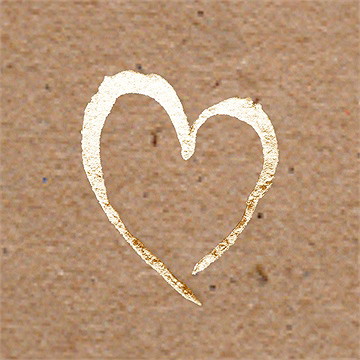 Save the Date Karte power of love - gold - Vue 2