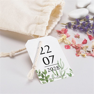 Geschenkbeutel Hochzeit blätterschmuck - Vue 2