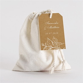 Geschenkbeutel Hochzeit weiße blüten