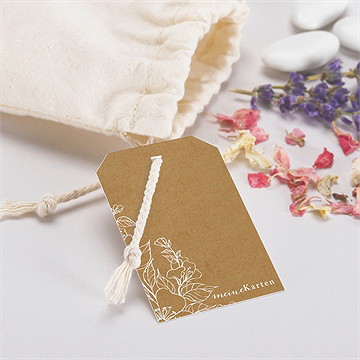 Geschenkbeutel Hochzeit weiße blüten - Vue 2