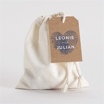 Geschenkbeutel Hochzeit einzigartige fingerabdrücke