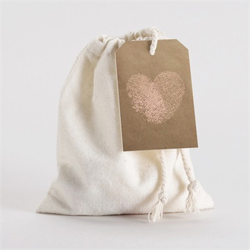 Geschenkbeutel Hochzeit herzabdruck