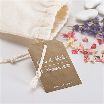 Geschenkbeutel Hochzeit herzabdruck - Vue 2