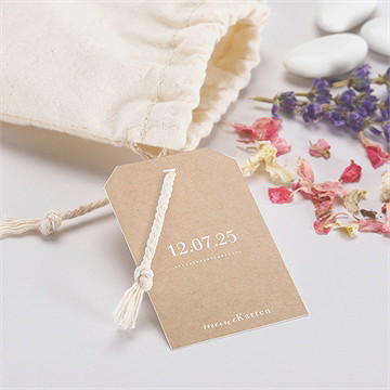 Geschenkbeutel Hochzeit eukalyptus rustikal - Vue 2