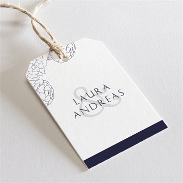 Geschenkanhänger Hochzeit pfingstrose