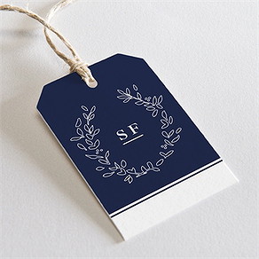 Geschenkanhänger Hochzeit schick in blau