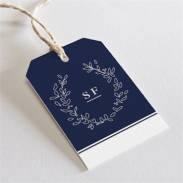 Geschenkanhänger Hochzeit schick in blau