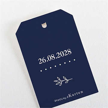 Geschenkanhänger Hochzeit schick in blau - Vue 3