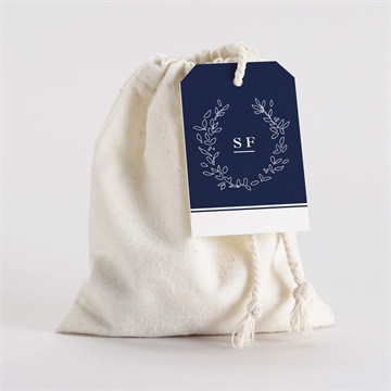 Geschenkbeutel Hochzeit Schick in blau