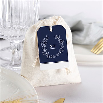 Geschenkbeutel Hochzeit schick in blau - Vue 3