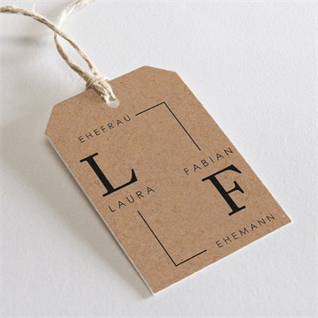 Geschenkanhänger Hochzeit verbunden