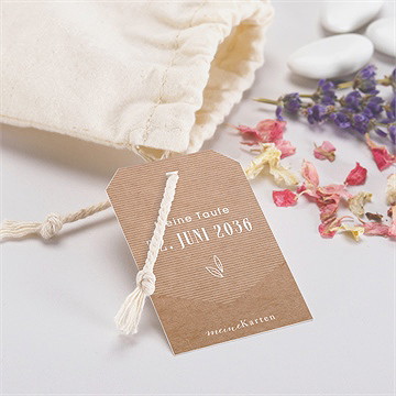 Geschenkbeutel Taufe Foto Auf Kraftpapier - Vue 2