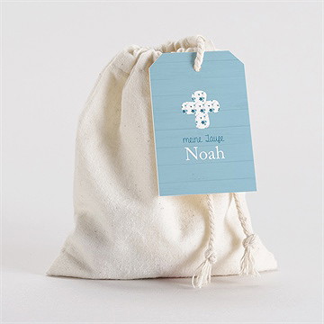 Geschenkbeutel Taufe Blaue Schleife