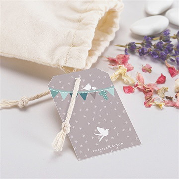 Geschenkbeutel Taufe Vogelgesang Junge - Vue 2