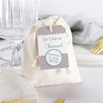 Geschenkbeutel Taufe Vogelgesang Junge - Vue 3