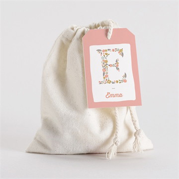 Geschenkbeutel Taufe Blumenalphabet mädchen
