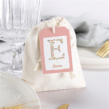 Geschenkbeutel Taufe Blumenalphabet Mädchen - Vue 3