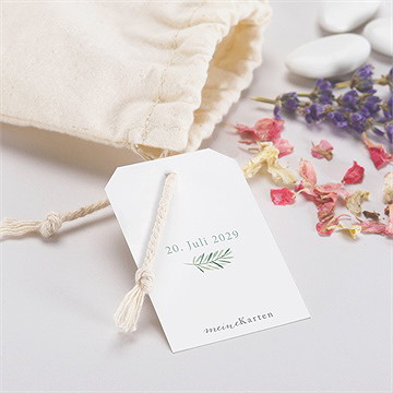 Geschenkbeutel Taufe Runder Blumenkranz - Vue 2