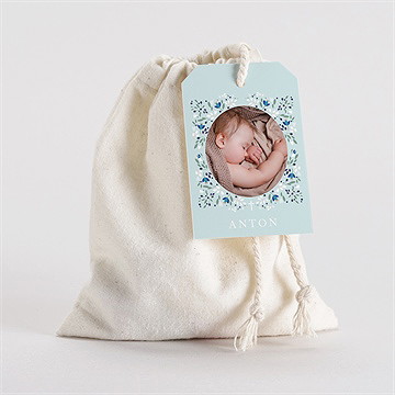 Geschenkbeutel Taufe Zarte Blaue Blumen