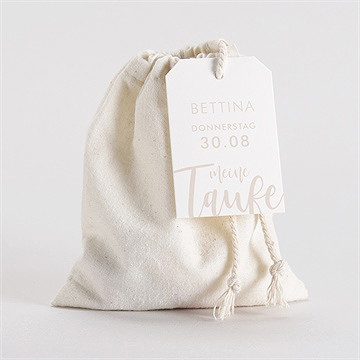 Geschenkbeutel Taufe Kupfer Schrift