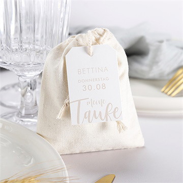 Geschenkbeutel Taufe Kupfer Schrift - Vue 3