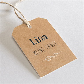 Geschenkanhänger Taufe piktogramme