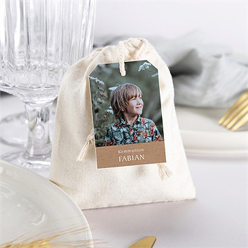 Geschenkbeutel Kommunion Pflanzenillustration - Vue 3