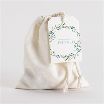 Geschenkbeutel Kommunion blätter und vergoldung - gold