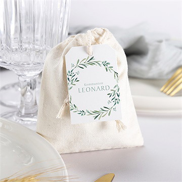 Geschenkbeutel Kommunion Blätter Und Vergoldung - Vue 3