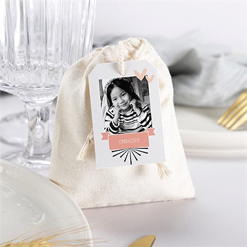 Geschenkbeutel Kommunion Fotoblock Einladung - Vue 3