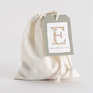 Geschenkbeutel Kommunion Blumensignatur