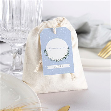 Geschenkbeutel Kommunion Zartes Blau - Vue 3