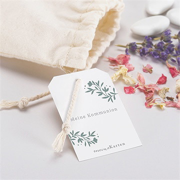 Geschenkbeutel Kommunion Smaragdprägung - Vue 2