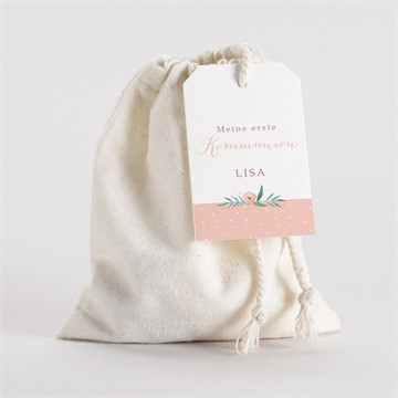 Geschenkbeutel Kommunion zartes rosa